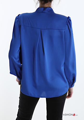 Chemise satin à boutons avec noeud - ph 2