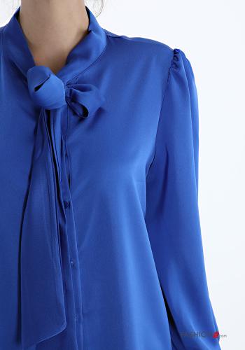 Chemise satin à boutons avec noeud - ph 4