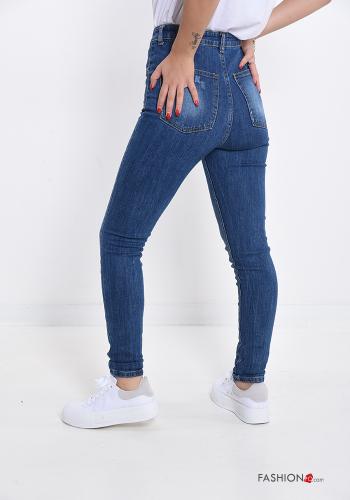 Jeans aus Baumwolle mit Knöpfen mit Reißverschluss - ph 2