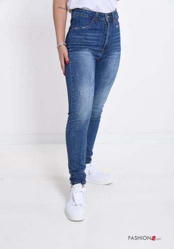 Jeans aus Baumwolle mit Knöpfen mit Reißverschluss - ph 3