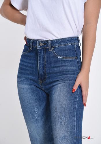 Jeans aus Baumwolle mit Knöpfen mit Reißverschluss - ph 4