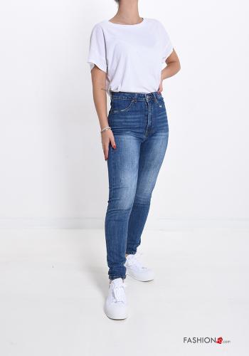Jeans aus Baumwolle mit Knöpfen mit Reißverschluss - ph 5
