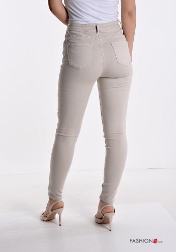 skinny Hose aus Baumwolle mit Taschen - ph 2
