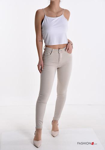 skinny Hose aus Baumwolle mit Taschen - ph 5
