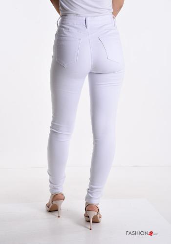 skinny Hose aus Baumwolle mit Taschen - ph 2