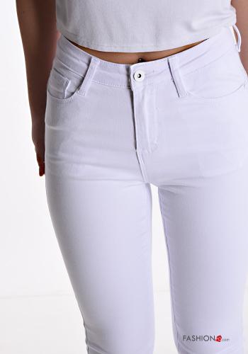 skinny Hose aus Baumwolle mit Taschen - ph 4