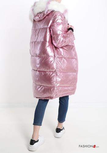 reversible Puffer Jacket with pockets with hood with zip - ph 2