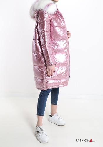 reversible Puffer Jacket with pockets with hood with zip - ph 3