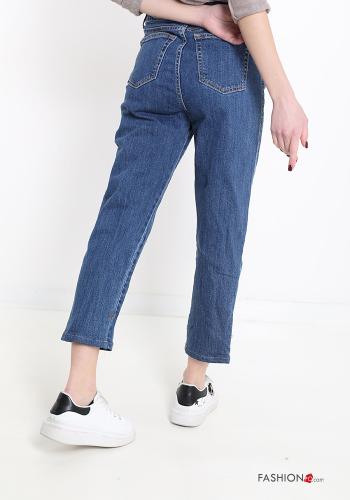 Jeans en Coton avec des boutons avec fermeture éclair avec poches - ph 2