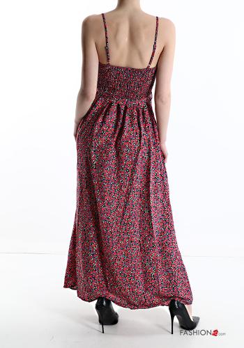 Robe Sans Manches à Imprimé Floral à boutons avec noeud - ph 2