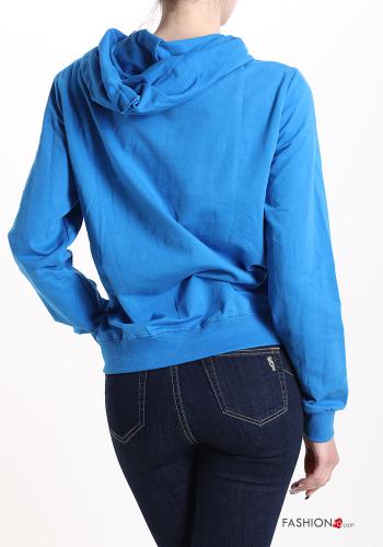Felpa in Cotone con zip con tasche con cappuccio - ph 2