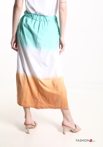 Striped Cotton Skirt with pockets with bow - ph 2