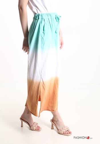 Striped Cotton Skirt with pockets with bow - ph 3