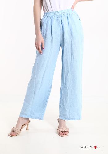 Pantalone in Lino con tasche - ph 1