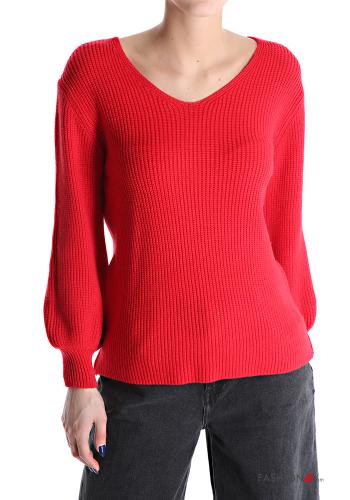 Sweater with v-neck