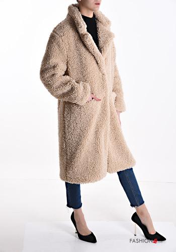 Manteau Teddy Bear à boutons avec poches - ph 3