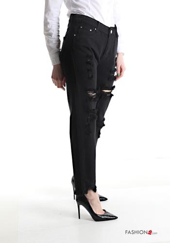 Jeans in Cotone con tasche con bottoni con zip - ph 3