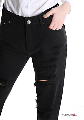 Jeans in Cotone con tasche con bottoni con zip - ph 4