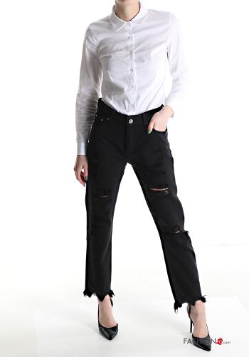 Jeans in Cotone con tasche con bottoni con zip - ph 5