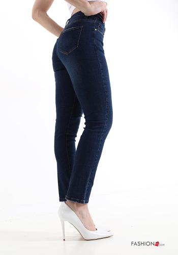 Cotton Jeans with buttons with zip with pockets - ph 3