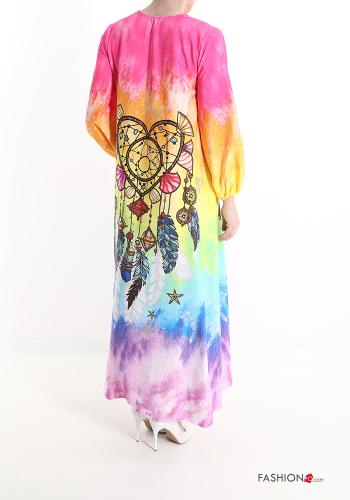Robe imprimé avec poches à col en V - ph 2