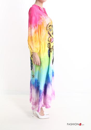 Robe imprimé avec poches à col en V - ph 3