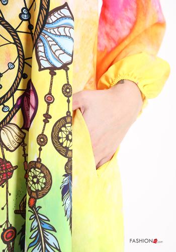 Robe imprimé avec poches à col en V - ph 4