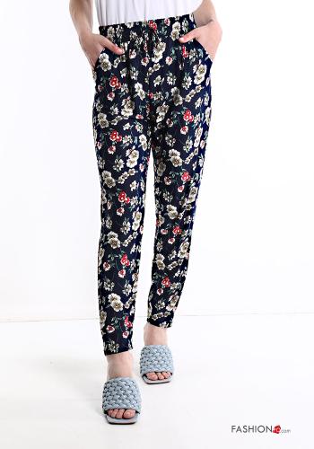 Pantalones Diseño impreso con cinturón con bolsillos