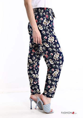 Bedrucktes Hose mit Gürtel mit Taschen - ph 3