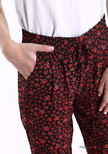 Patterned Trousers with belt with pockets - ph 4