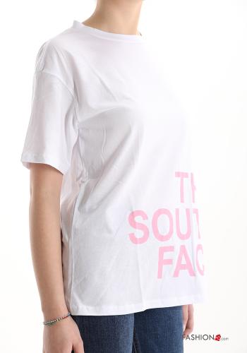 T-shirt in Cotone Fantasia scritta - ph 3