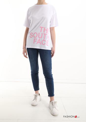 T-shirt in Cotone Fantasia scritta - ph 5
