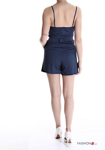denim Jumpsuit with pockets with zip with bow - ph 2