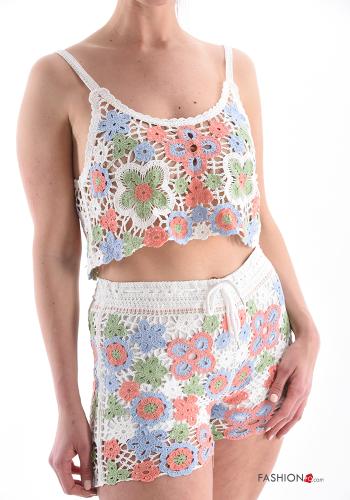 Embroidered lace trim Cotton Co-ord - ph 4