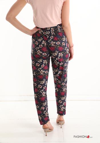 Floral Trousers with pockets with bow - ph 2