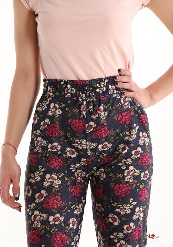 Floral Trousers with pockets with bow - ph 4