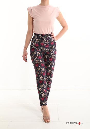 Floral Trousers with pockets with bow - ph 5
