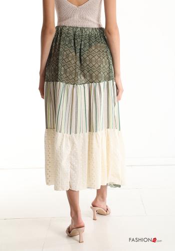 Gonna Longuette Fantasia ricamata con balze - ph 2