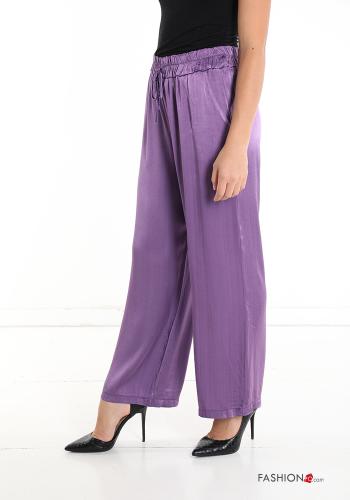 Satin Hose mit Taschen mit Schleife - ph 3