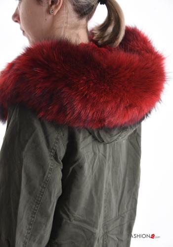 Parka in Cotone con coulisse con cappuccio con tasche con zip - ph 4
