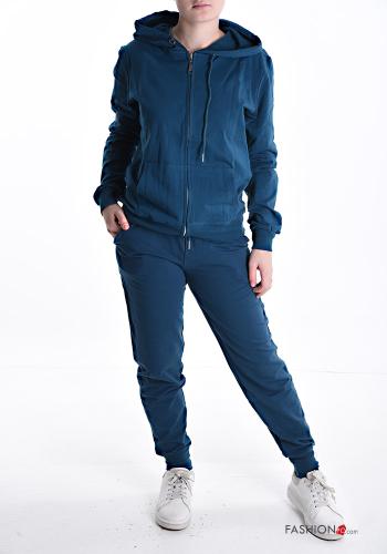 Cotton Co-ord with pockets with hood with zip