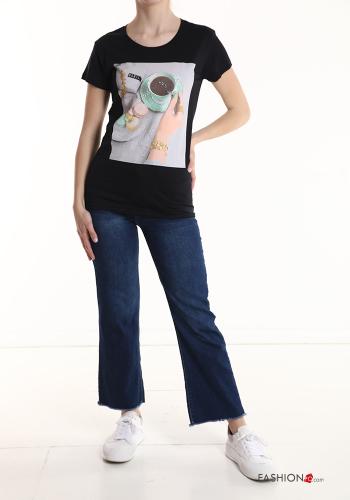 T-shirt in Cotone Fantasia stampata - ph 5
