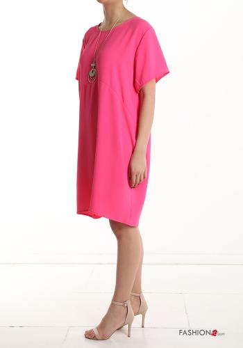 Robe manches courtes à genoux avec collier - ph 3