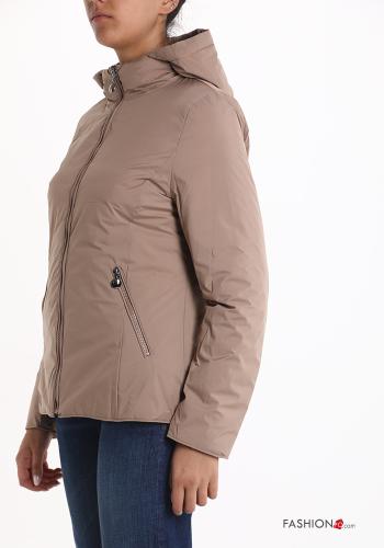 Puffer Jacket with pockets with hood with zip - ph 3