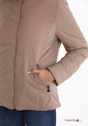 Puffer Jacket with pockets with hood with zip - ph 4