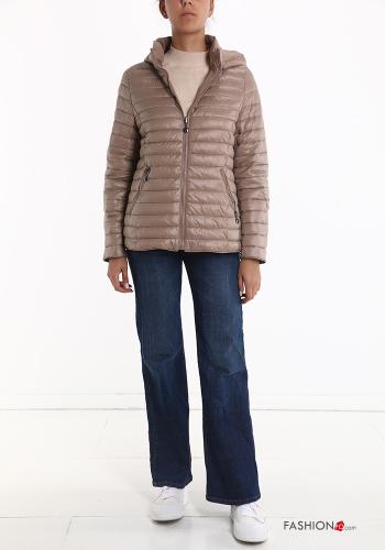 Puffer Jacket with pockets with hood with zip - ph 7