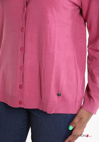 Cardigan girocollo con bottoni - ph 4