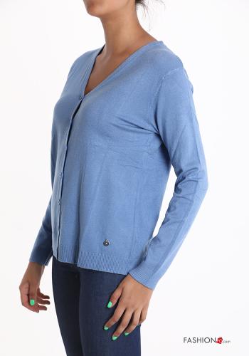 Cardigan with buttons with v-neck - ph 3