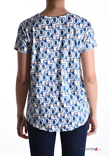 Blouse manches courtes à col en V - ph 2
