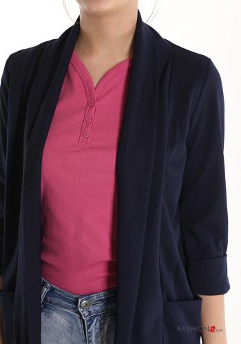 Blazer in Cotone con tasche maniche a tre quarti - ph 4